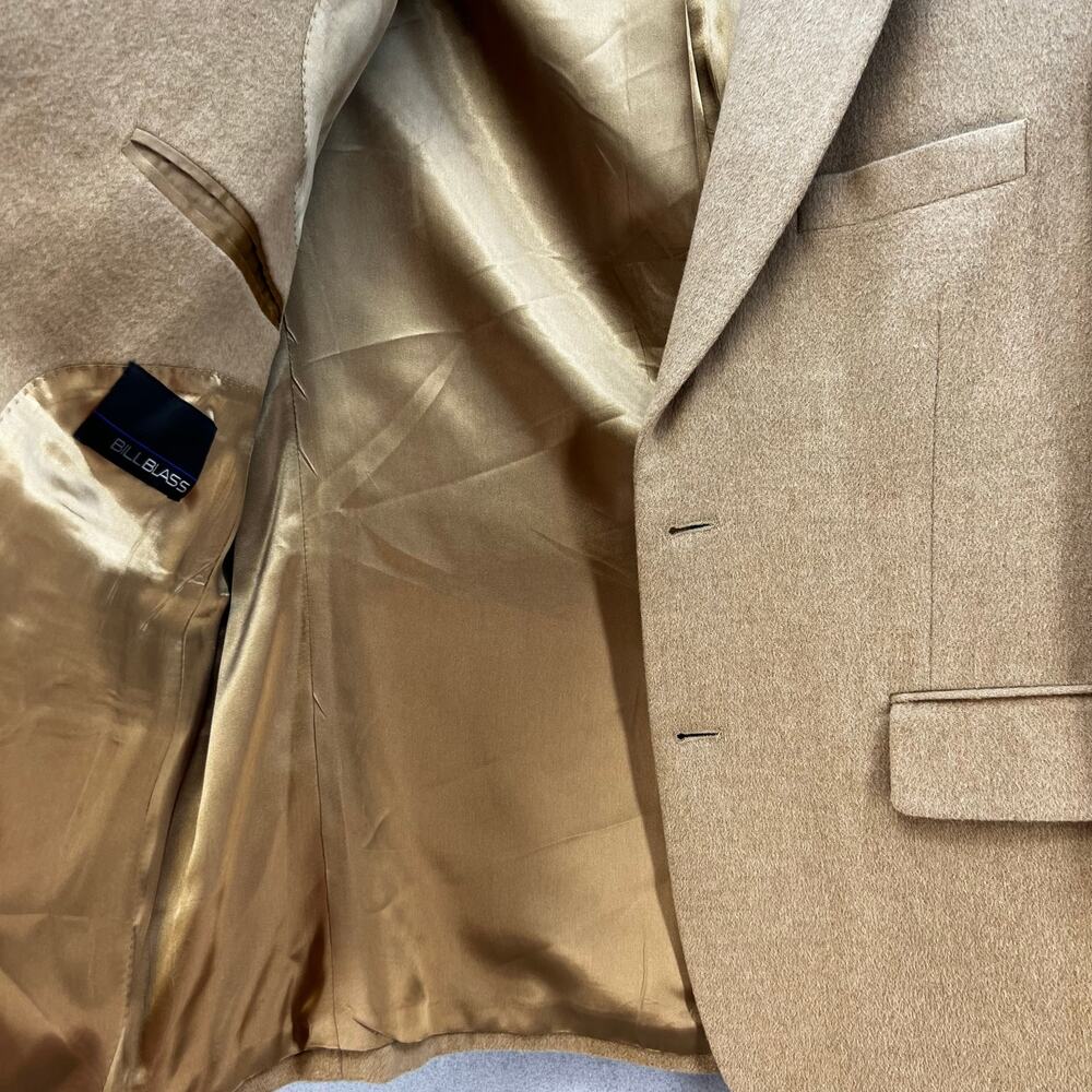 Bill Blass Blazer Men's Size M 40S Tan 100% Camel Hair Beige Lined Business Wear - Picture 3 of 13
